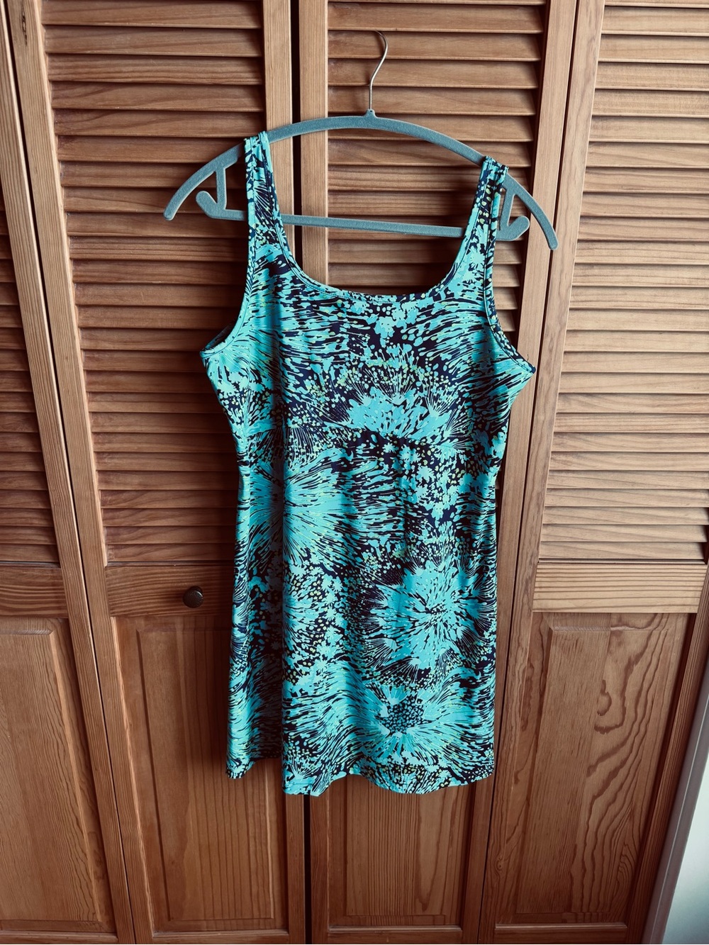 Columbia Women's Teal Patterned Sleeveless Dress
